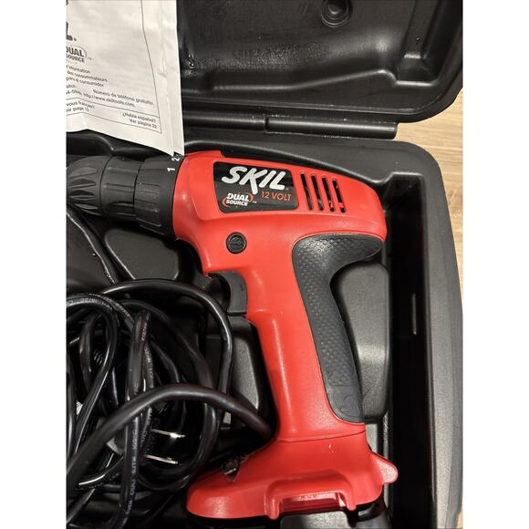 Skil Cordless Drill 3/8 12V w/Battery, Charger, Corded Back-up & Case Working - Picture 2 of 15